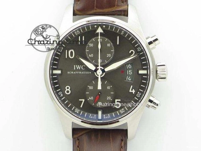 MIROTIME 0705 Mark XVIII IW327006 Titanium M+F 1:1 Best Edition Black Dial on Brown Leather Strap A Efficient 7052